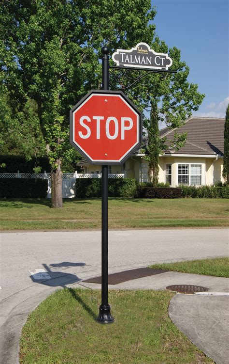 stop sign with pole